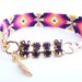 Sweet Pea Friendship Bracelet with Amethyst Rhinestone Chain