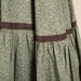 Vintage 70s Alley Cat Betsey Johnson Prairie Dress Green Floral Velvet Trim XS S