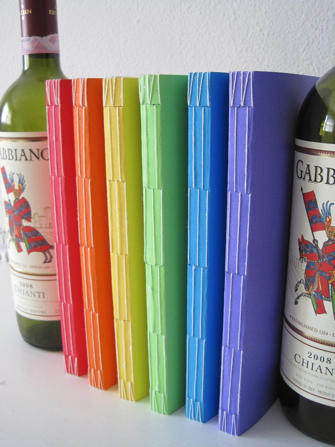 One Softcover Blank Journal Notebook: Choose A Color Red Orange Yellow  Green Blue Purple