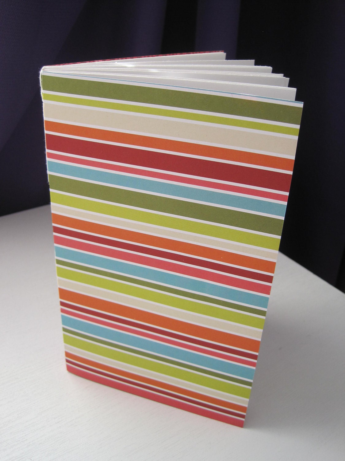 Striped Journal Notebook Rainbow Blank Softcover