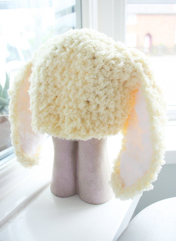 SALE 12 to 24m Yellow Baby Hat Bunny Hat Baby Girl Bunny Ears Lemon Yellow Crochet Bunny Beanie Flopsy Rabbit Hat Toddler Photo Prop