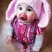 SALE 3 to 6m Pink Bunny Hat Baby Beanie - Crochet Bunny Ears Baby Hat in Baby Pink Flopsy Rabbit Hat Baby Animal Hat Photo Prop