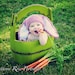 SALE 5T to Preteen Kids Bunny Hat Beanie Crochet Hat Plum White Bunny Ears Childrens Hat Flopsy Rabbit Hat Style Girl Photo Prop
