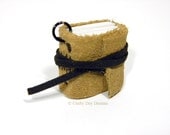 Upcycled Brown Mini Suede Leather Journal Charm - Necklace or Key Chain