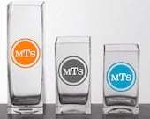 Personalized Wedding Monogram Vinyl Decals for Weddings Vases, glasses, mugs, candles, electronics, cars