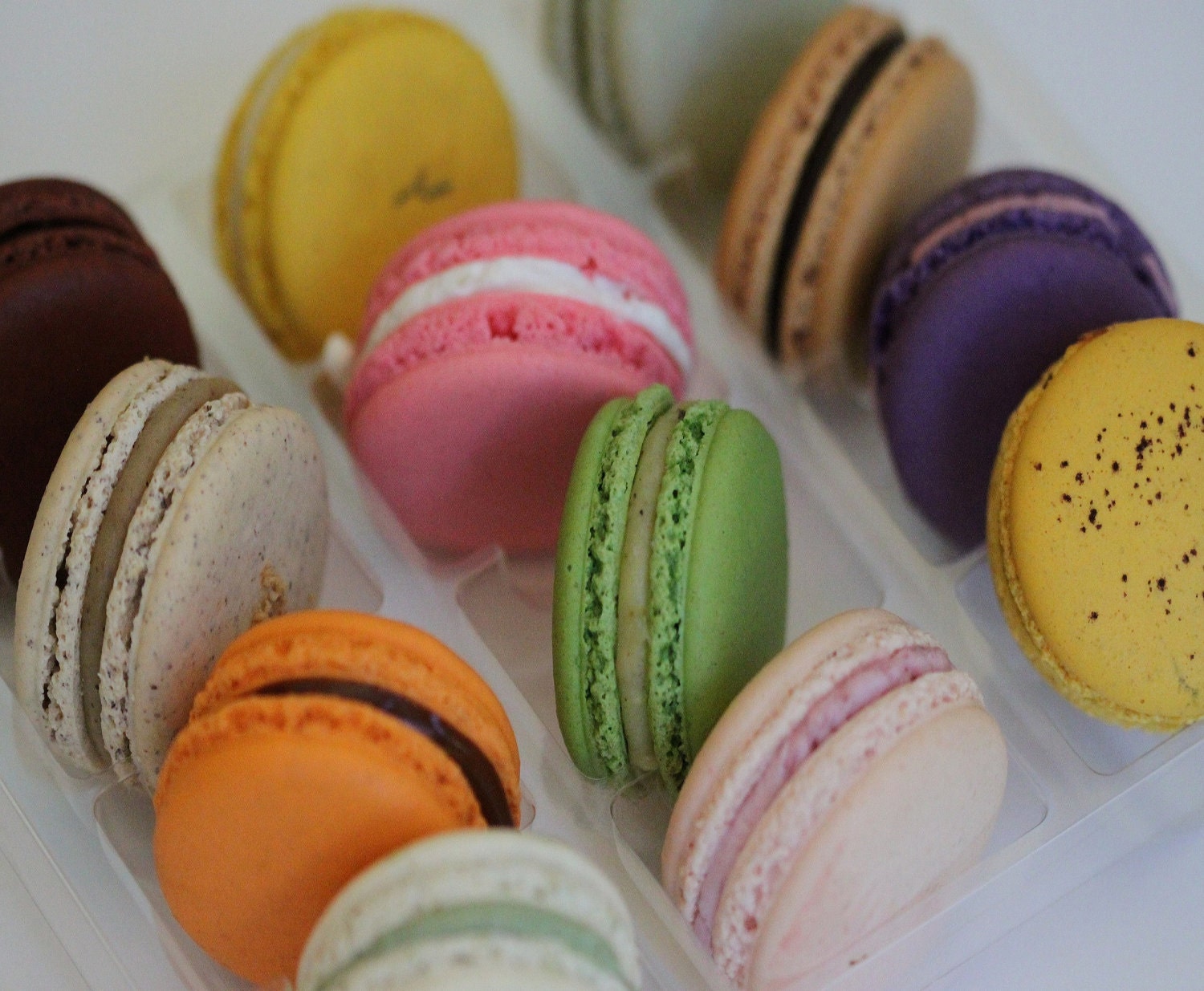 Premium Authentic French Macarons - Twelve piece box - nicoleleechocolates