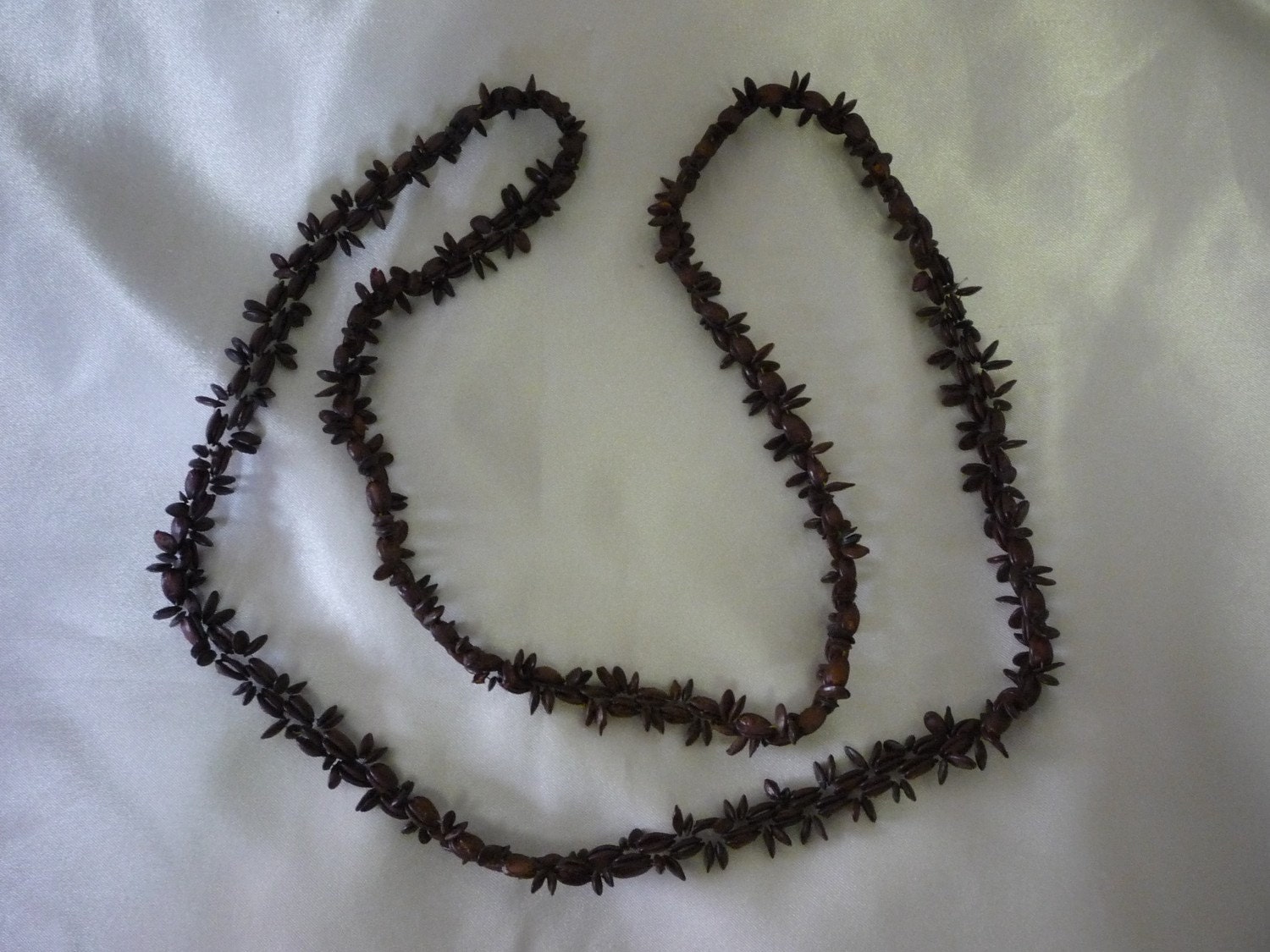 Vintage Handmade Apple Seed Necklace by DrQuestSteampunk on Etsy