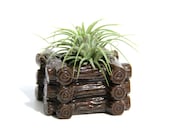 Vintage Ceramic Log Planter