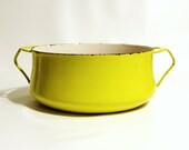 Dansk Købenstyle LARGE Yellow Enamel Pot