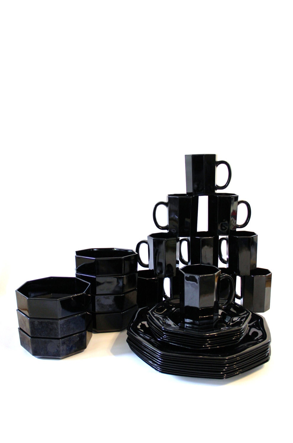 Arcoroc Black Dinnerware 35-Piece Set