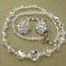 Vintage Crystals Necklace Earrings Jewelry Set