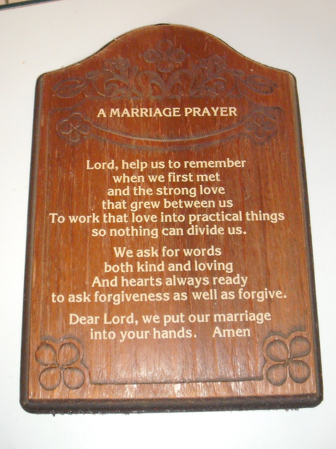 Marriage Prayer Plaque Wedding T By Lasosantiques On Etsy