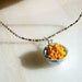 Macaroni and Cheese Necklace- Tiny Food Handmade Jewelry