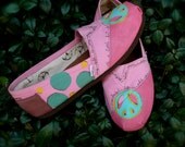 Peach Out Custom TOMS Shoes - YOUTH
