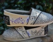 Custom TOMS Shoes - What is Love Theme WITH name personalization