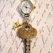 Vintage Key with Watch and Fleur de Lys Pendant Necklace