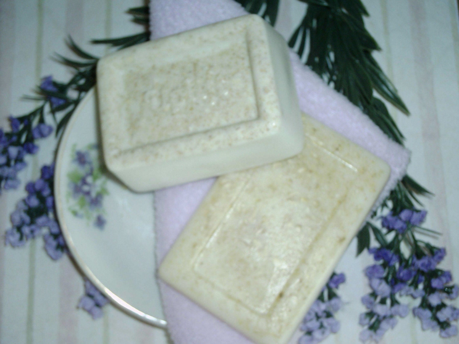 SPECIAL Pure Body Delights Soap--Goat's Milk Oatmeal Honey Lavender Moistuizing Soap Bar--Pure and Natural