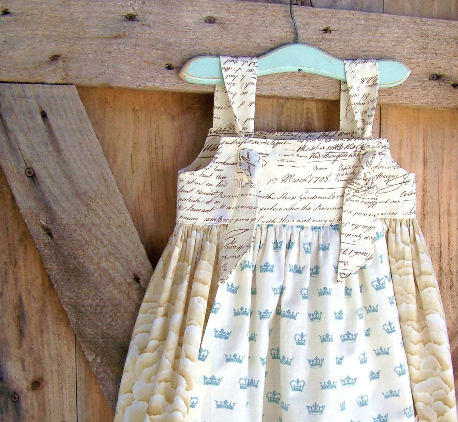 Childrens Clothing -Shabby Chic Girls Easter Dress - Size 12-18 months - Coral Belles