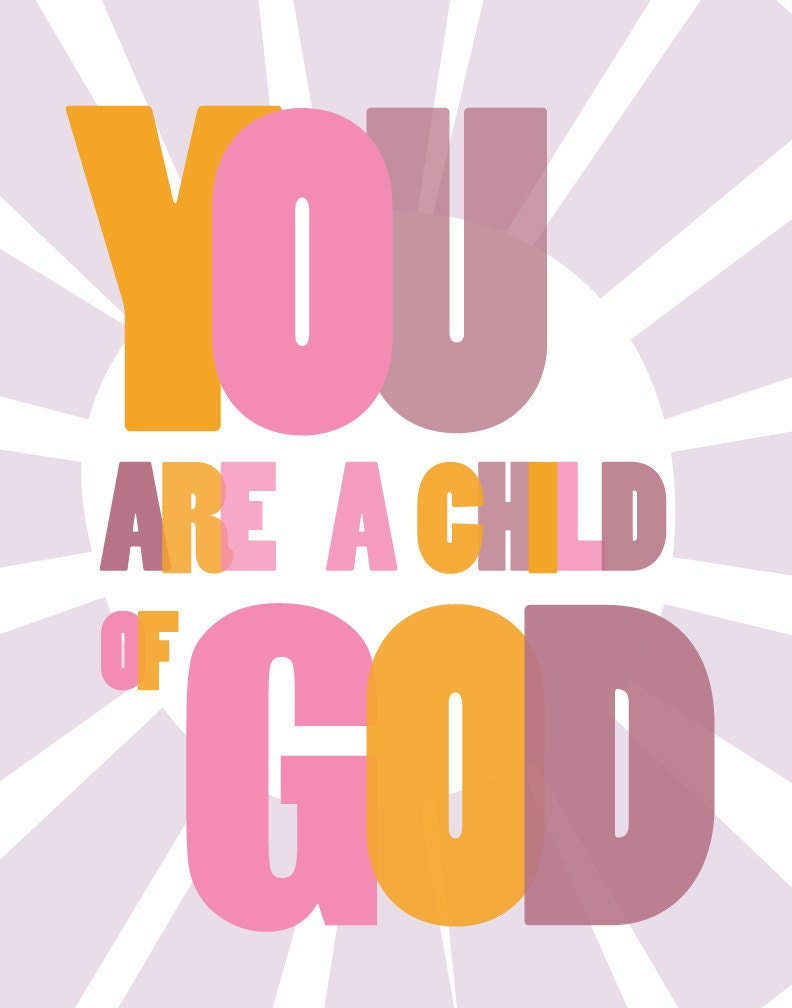 Modern Nursery Art print - Child of God 11X14, Set of 2, Other sizes available