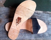 Recycled Denim Flip Flops- Flat Sandal