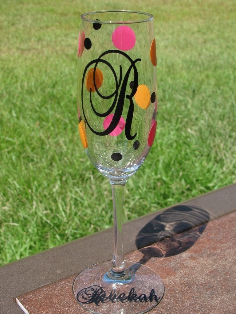 Personalized Champagne Flutes - Bridesmaid Gifts
