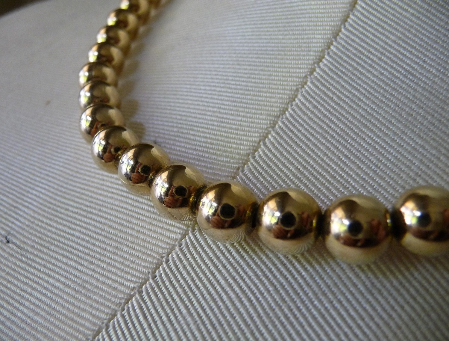 1980s Park Lane Gold Bead Choker - Mint Condition Classic