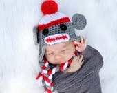 PDF Sock Monkey Hat Crochet Pattern