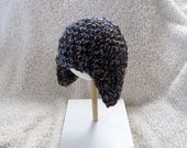tweed earflap beanie - newborn - READY TO SHIP - great photo prop - baby boy