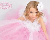 Unique one of a kind Dusty Rose Pink Tutu Dress