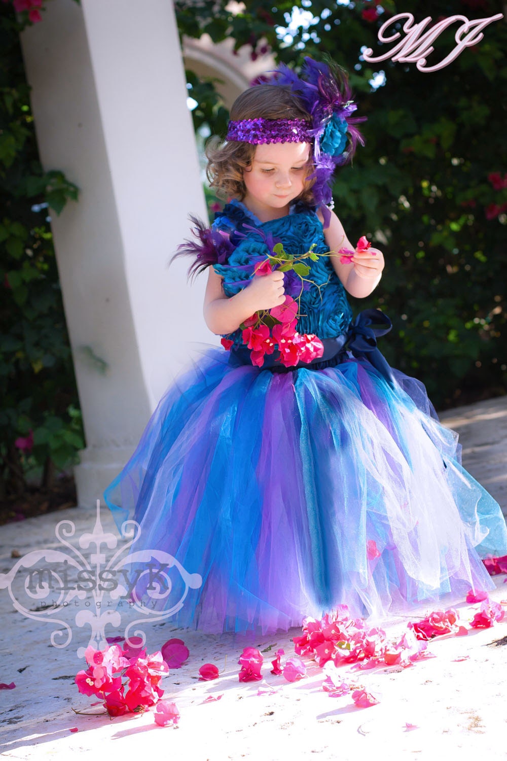 Blue Mist Wonder Tutu Rosette Dress with a Twist