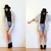 Floral Duster Slouch Boho Blazer Jacket