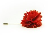 Flower lapel pin Orange Carnation tie pin