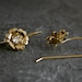 Gold Blossom Earrings, Flower Gold Earrings,Rose Gold Earrings,Crystal Earrings, Wedding Jewelry,wedding Earrings