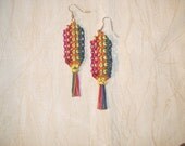 Macrame Rainbow Earrings