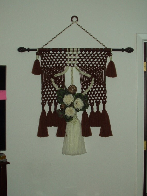 Macrame Wall Hanging Egyptian Strands by magnumrx on Etsy