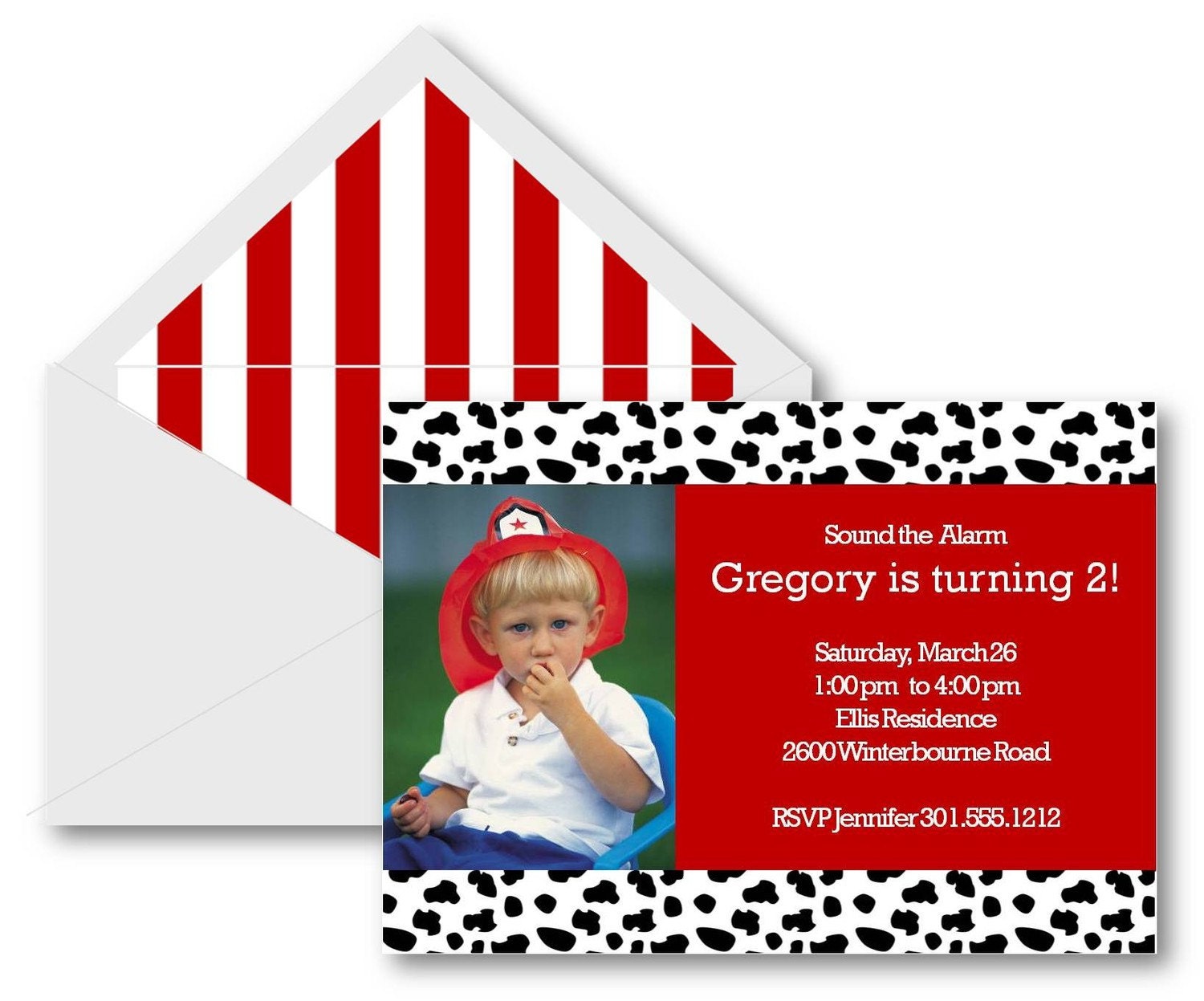 Little Fireman Photo Invitation (DIY, Printable) Il_570xn