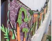 Handmade Banner - Custom made - GO GREEN - Name Banner Happy Birthday Baby Shower Hunting Theme