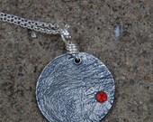 NEW - Custom Baby's First Haircut and Birthstone Necklace - Personalized in Fine Silver