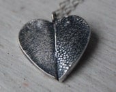 Custom Paw Pad and Fingerprint Necklace - Sterling Silver Puppy Love