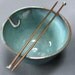 Knitting Yarn Bowl Green (As Featured in Vogue Knitting) Handmade Pottery MADE TO ORDER