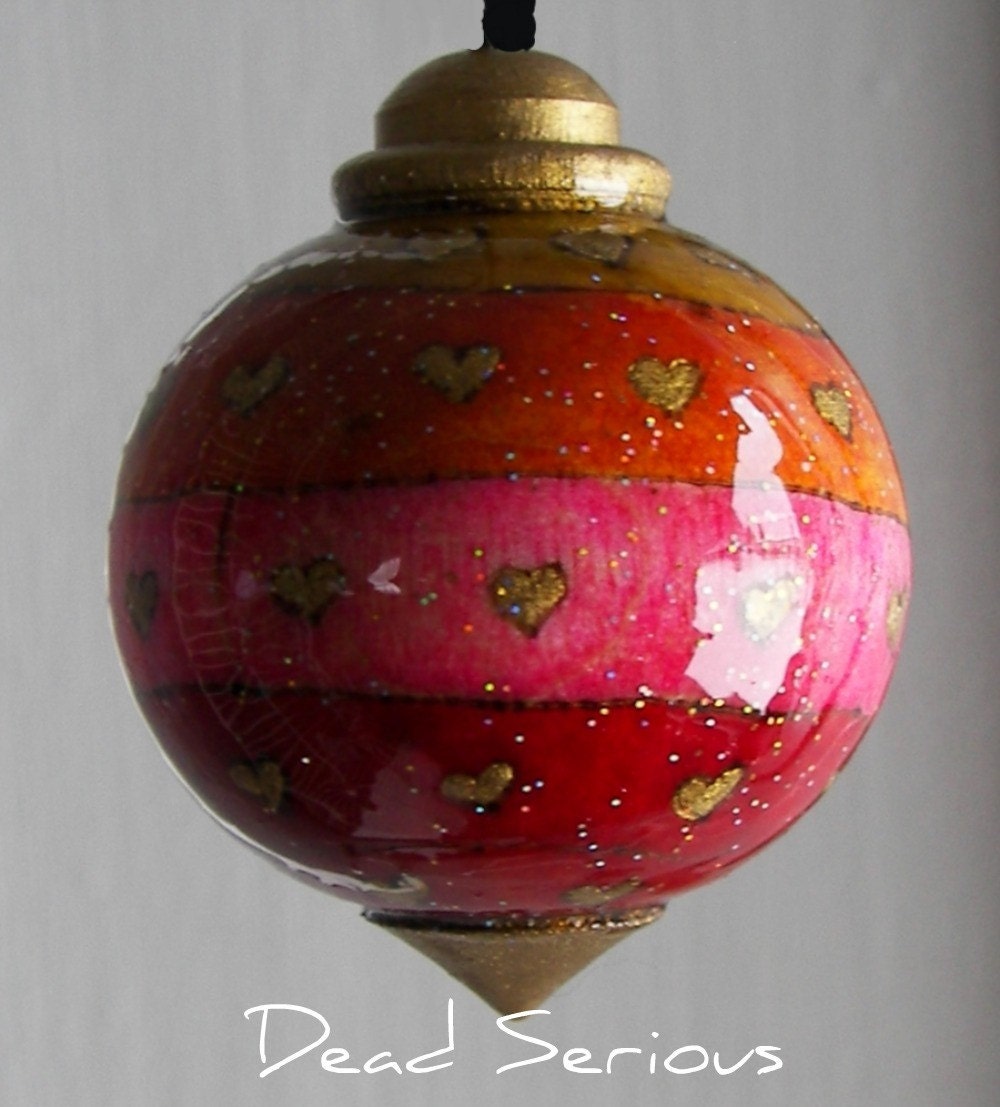 Wooden Christmas Ornament  XmasTree Ornament  What Color is Your Love