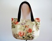 Floral tote Bag Purse using Japanese cotton fabric