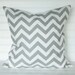 18x18 Gray Blue and CITRINE Chevron Pillow Cover