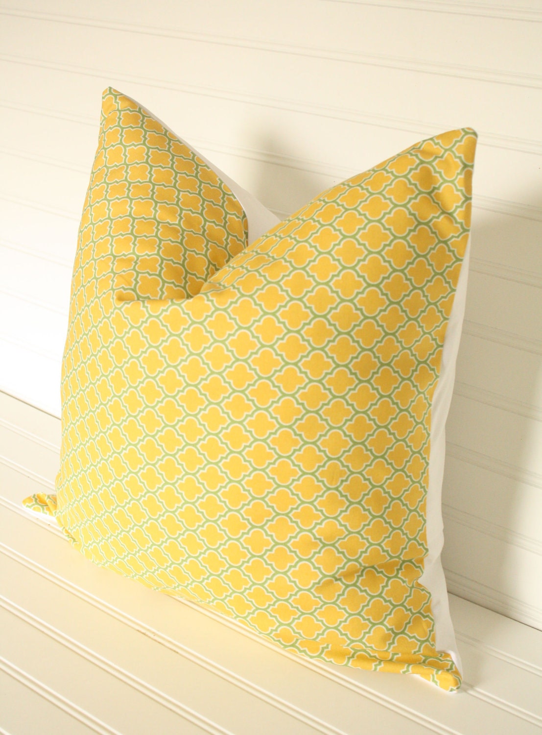 Yellow Lattice Pillow Cover 18x18 LIMITED EDITION