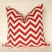 Red Chevron Pillow Cover 18x18