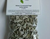 White Ceremonial Sage - Use for Incense, smudge, Native American, Reiki, and cleanser