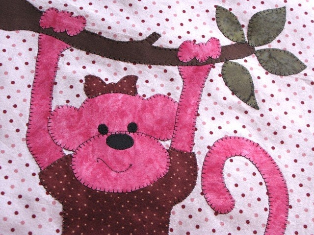 PATTERN - PDF - Monkeys Are People Too - Quilt - Baby Quilt - Wall Art - Boy - Girl