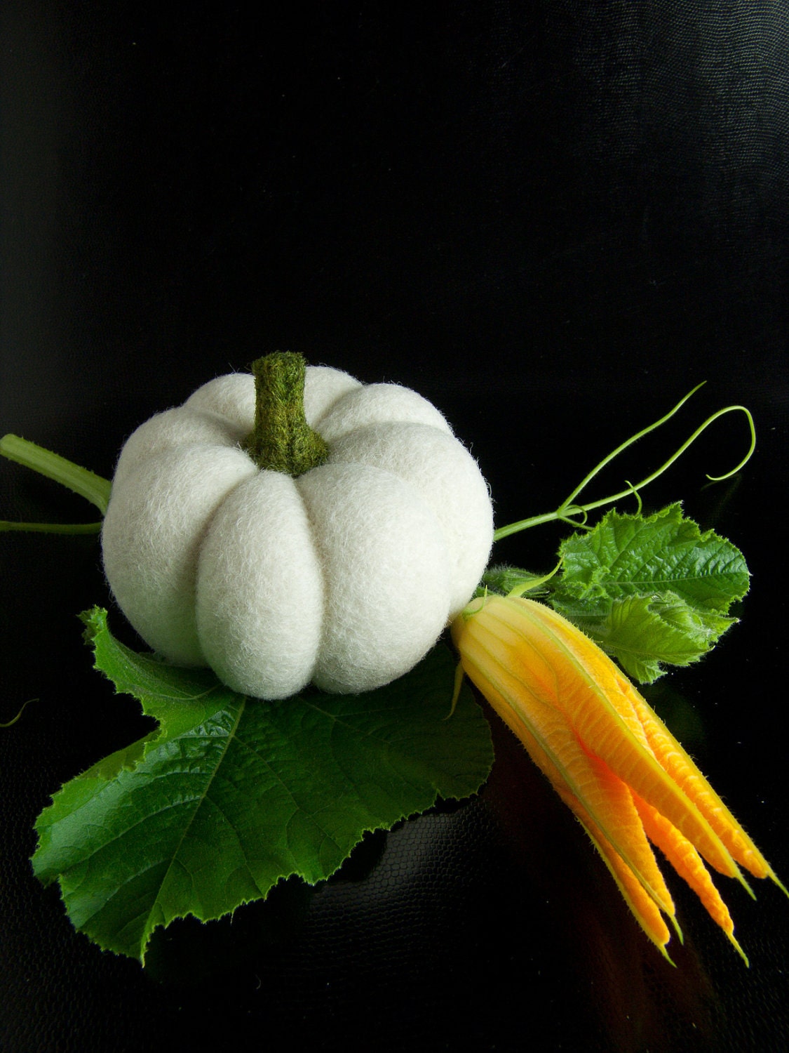 Felt Pumpkin - White