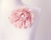 Flower Brooch - Blush Pink - Large Cotton Size