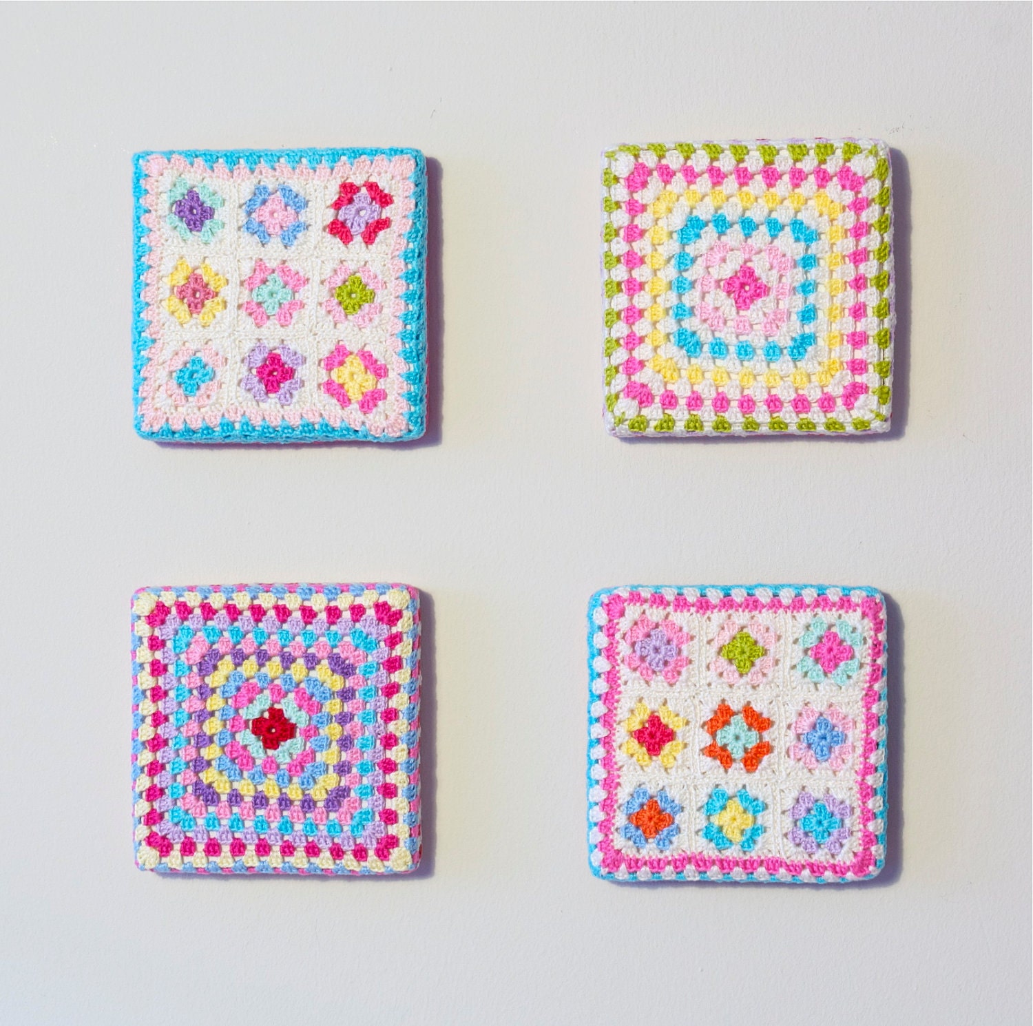 Granny Square Block Wall Art - Fibre Art